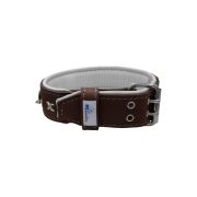 Motif with very impressive 10mm metal studs, chain motif, and a carved shield with round rhinestones and leather backing – KD01078/80/50/BR/02