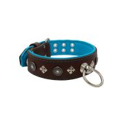 Motif with a very impressive shield featuring round rhinestones, and ornate squares with leather backing – KD01079/70/50/BR/14