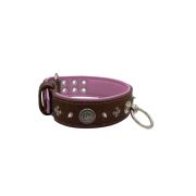 Motif with very impressive 10mm metal studs, medieval cross, and a carved round shield with leather backing – KD01081/70/50/BR/10