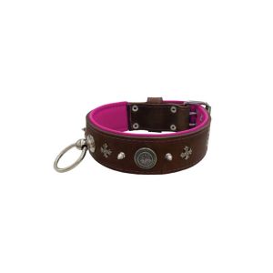 Motif with very impressive 10mm metal studs, medieval cross, and a carved round shield with leather backing – KD01081/75/50/BR/13
