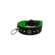 Motif with very impressive 10mm metal studs, medieval cross, and a carved round shield with leather backing – KD01081/80/50/BK/05