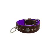 Motif with very impressive 10mm metal studs, medieval cross, and a carved round shield with leather backing – KD01081/80/50/BR/07