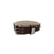 Motif with very impressive 10mm metal studs, medieval cross, and a carved round shield with leather backing – KD01081/80/50/BR/09