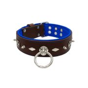 Motif with very impressive 10mm metal studs, diamonds, and medieval crosses with leather backing – KD01084/70/50/BR/03