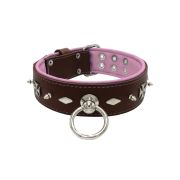 Motif with very impressive 10mm metal studs, diamonds, and medieval crosses with leather backing – KD01084/70/50/BR/10