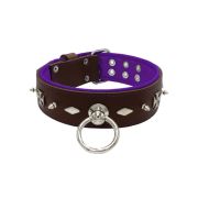 Motif with very impressive 10mm metal studs, diamonds, and medieval crosses with leather backing – KD01084/75/50/BR/07
