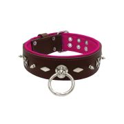 Motif with very impressive 10mm metal studs, diamonds, and medieval crosses with leather backing – KD01084/80/50/BR/13