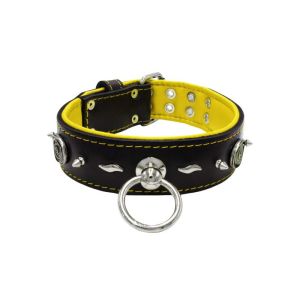 Motif with very impressive 10mm metal studs, medieval whirlwind, and lightning shape with leather backing – KD01085/70/50/BK/06