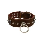 Motif with very impressive 10mm metal studs, medieval whirlwind, and lightning shape with leather backing – KD01085/75/50/BR/08