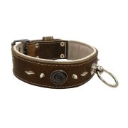 Motif with very impressive 10mm metal studs, medieval whirlwind, and lightning shape with leather backing – KD01085/75/50/BR/09