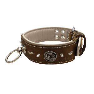 Motif with very impressive 10mm metal studs, medieval whirlwind, and lightning shape with leather backing – KD01085/80/50/BR/09