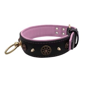 Motif with very impressive 10mm metal studs, featuring a polygonal design and a round Inca shield with leather backing – KD01087/70/50/BK/10