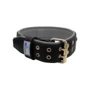 Motif with very impressive 10mm metal studs, featuring a polygonal design and a round Inca shield with leather backing – KD01087/75/50/BK/12