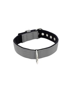 Collar de perro de poliamida y neopreno de 4 cm de ancho - KI01003/65/40/GY/01