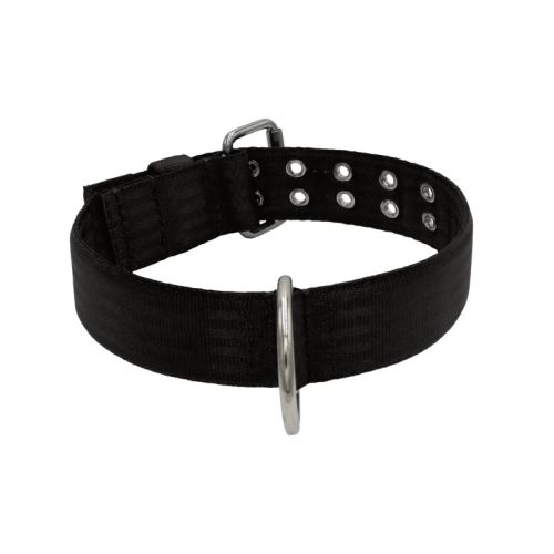Dog Collar from Polyamide with Triple Strap, 5cm – KI01004/65/50/BK/00