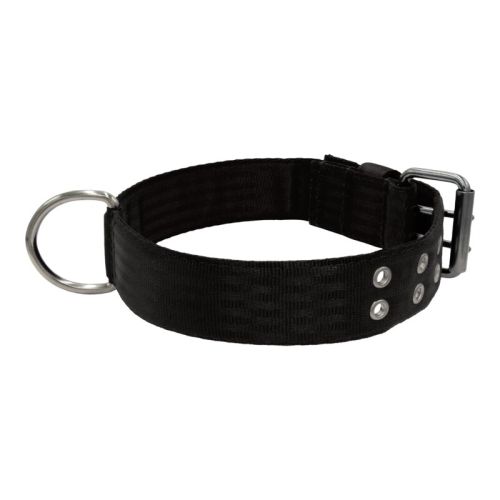 Dog Collar from Polyamide with Triple Strap, 5cm – KI01004/65/50/BK/00