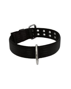Collar de perro de poliamida con triple cincha, 5 cm - KI01004/75/50/BK/00