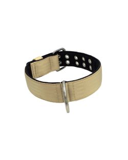 Polyamide Dog Collar with Triple Webbing and 5 cm Neoprene - KI01005/65/50/BE/01