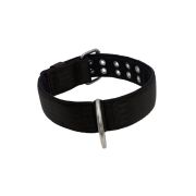 Polyamide Dog Collar with Triple Webbing and 5 cm Neoprene – KI01005/65/50/BK/01