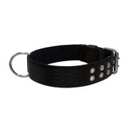 Polyamide Dog Collar with Triple Webbing and 5 cm Neoprene – KI01005/65/50/BK/01