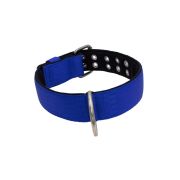 Polyamide Dog Collar with Triple Webbing and 5 cm Neoprene – KI01005/65/50/BL/01