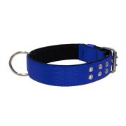Polyamide Dog Collar with Triple Webbing and 5 cm Neoprene – KI01005/65/50/BL/01