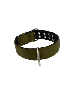 Polyamide Dog Collar with Triple Webbing and 5 cm Neoprene - KI01005/65/50/KH/01