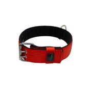 Polyamide Dog Collar with Triple Webbing and 5 cm Neoprene – KI01005/65/50/RD/01