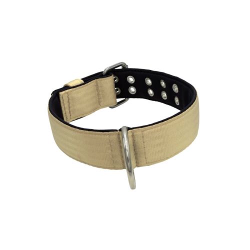 Polyamide Dog Collar with Triple Webbing and 5 cm Neoprene – KI01005/70/50/BE/01