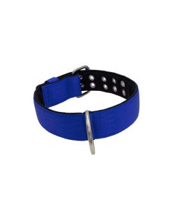 Collar de perro de poliamida con triple correa y 5 cm de neopreno - KI01005/70/50/BL/01
