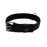 Polyamide Dog Collar with Triple Webbing and 5 cm Neoprene – KI01005/75/50/BK/01