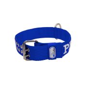 Collar de perro de poliamida con triple correa y bordado, 5cm – KI01006/65/50/BL/00