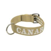 Dog Collar from Polyamide with Triple Strap and Embroidery, 5cm – KI01006/70/50/BE/00