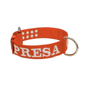 Collar de perro de poliamida con triple correa y bordado, 5cm – KI01006/70/50/OR/00