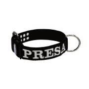 Collar de perro de poliamida con triple correa y bordado, 5cm – KI01006/75/50/BK/00