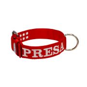 Dog Collar from Polyamide with Triple Strap and Embroidery, 5cm – KI01006/75/50/RD/00