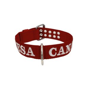 Collar de perro de poliamida con triple correa y bordado, 5cm – KI01006/80/50/DR/00
