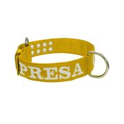 Collar de perro de poliamida con triple correa y bordado, 5cm – KI01006/80/50/YL/00