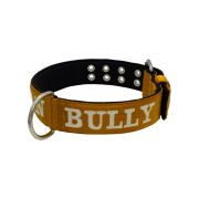 Dog Collar from Polyamide with Triple Strap, Embroidery, and Neoprene, 5cm Width – KI01007/65/50/BR/01
