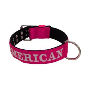 Collar de perro de poliamida con triple correa y bordado, 5cm – KI01007/65/50/FU/01
