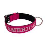 Collar de perro de poliamida con triple correa y bordado, 5cm – KI01007/65/50/FU/01