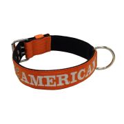Dog Collar from Polyamide with Triple Strap, Embroidery, and Neoprene, 5cm Width – KI01007/65/50/OR/01