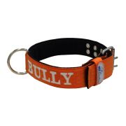 Dog Collar from Polyamide with Triple Strap, Embroidery, and Neoprene, 5cm Width – KI01007/65/50/OR/01