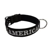 Dog Collar from Polyamide with Triple Strap, Embroidery, and Neoprene, 5cm Width – KI01007/70/50/BK/01