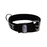 Dog Collar from Polyamide with Triple Strap, Embroidery, and Neoprene, 5cm Width – KI01007/70/50/BK/01