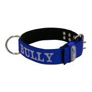 Dog Collar from Polyamide with Triple Strap, Embroidery, and Neoprene, 5cm Width – KI01007/70/50/BL/01