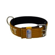 Dog Collar from Polyamide with Triple Strap, Embroidery, and Neoprene, 5cm Width – KI01007/70/50/BR/01