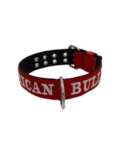 Dog Collar from Polyamide with Triple Strap, Embroidery, and Neoprene, 5cm Width - KI01007/70/50/DR/01