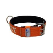 Collar de perro de poliamida con triple correa y bordado, 5cm – KI01007/70/50/OR/01