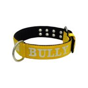 Collar de perro de poliamida con triple correa y bordado, 5cm – KI01007/70/50/YL/01